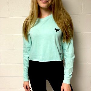 PINK light turquoise long sleeve S